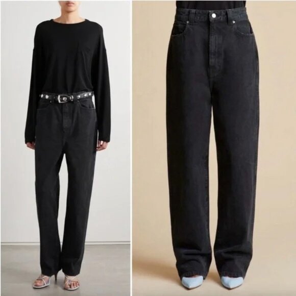 KHAITE Denim - KHAITE Martin Baggy Straight Leg Jeans In Prescott Size 24